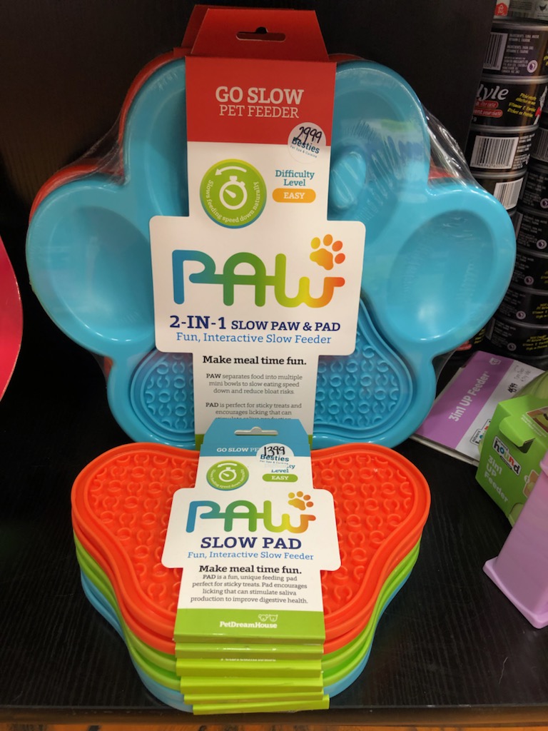 Paw, 2-In-1 Slow Paw & pad pet feeder in various colours